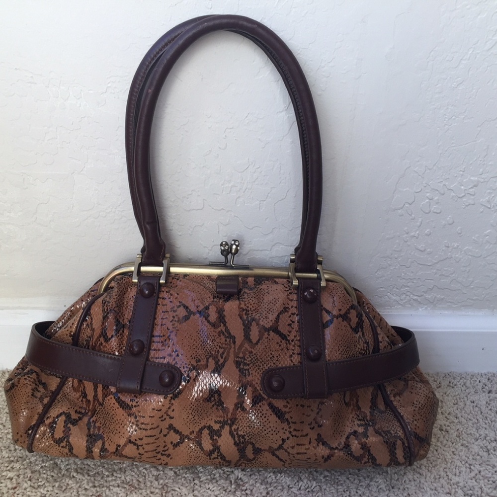 Vintage Looking "The Find" Faux Snakeskin Handbag
